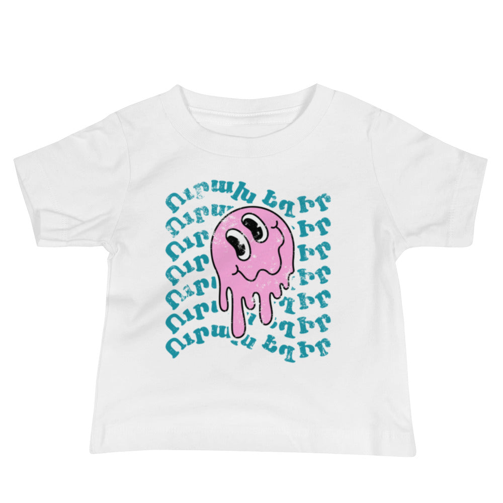 "Be Happy" Slime Smile Baby Tee